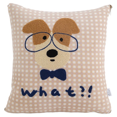 精致刺绣加厚加绒两用抱枕被子