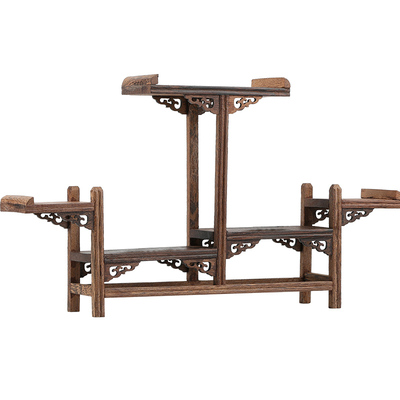 鸡翅木实木茶具架摆件多宝格阁