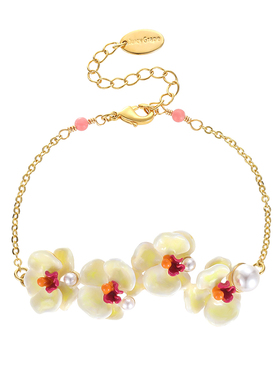 juicygrape蝴蝶兰珍珠手链法式