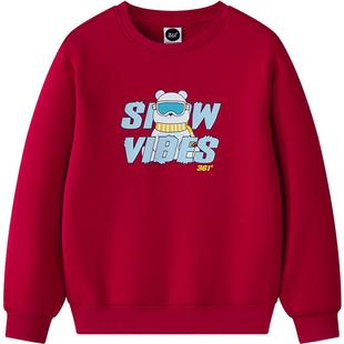 361童装男童加绒套头卫衣2025冬季新款卡通可爱小童圆领保暖上衣