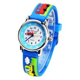 儿童手表3-8岁卡通汽车指针男童幼儿飞机火车男生电子防水腕表