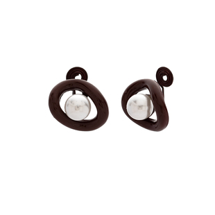 法式极简圆环珍珠耳钉高级感质感耳饰通勤约会气质百搭蚊香盘耳夹