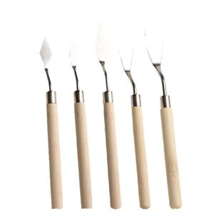 油画棒专用刮刀平头小号迷你尖头油画刀初学者画画工具套装重彩软性调色刀水粉颜料丙烯用美术铲刀油彩肌理刀