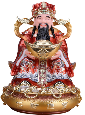 汉白玉文财神爷摆件比干范蠡佛像居家用招财店铺办公室客厅神像体