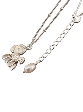 儿童礼物马上有钱原创定做锁骨链