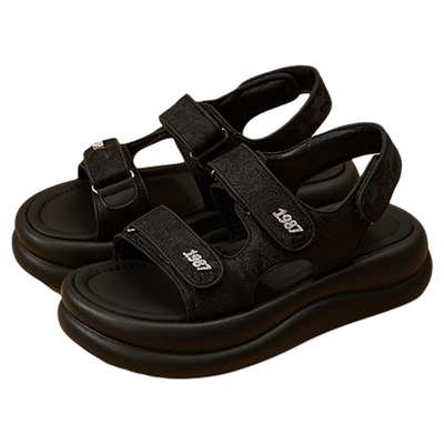 daphne中跟百搭厚底仙女风沙滩鞋