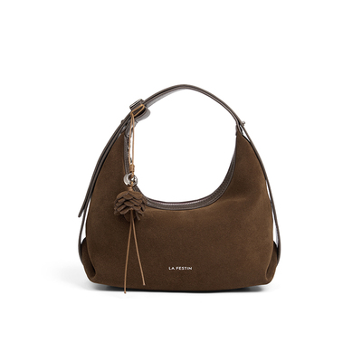 拉菲斯汀头层牛皮OO月牙包包2026新款秋真皮女包手提斜挎包腋下包