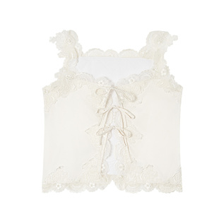 ArrivingArrive法式花边背心吊带女夏季小众设计感蝴蝶结马甲上衣