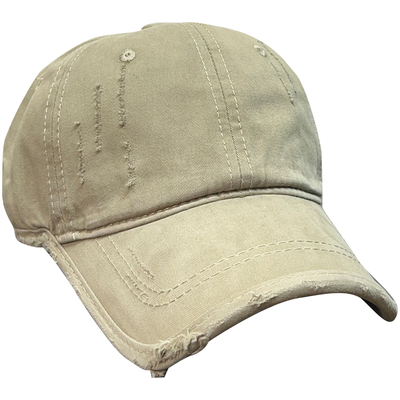 大头围复古全棉加深破洞棒球帽女春夏透气防晒显脸小鸭舌帽子男潮