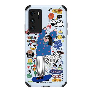 阿仙奴抓住快乐适用华为Pura80手机壳P60小羊皮保护套p70女款P50镜头全包防摔2024可爱新款por+网红创意