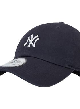 NEW ERA纽亦华MLB复古水洗刺绣NY弯檐棒球帽男女同款软顶NE