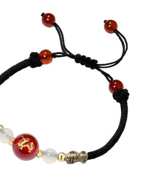 2026十二生肖手链马本命年男女红绳玛瑙黑曜石生肖转运珠情侣手链