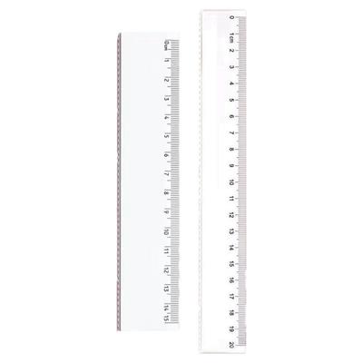 波浪尺塑料直尺20cm/15cm厘米学生尺子文具绘图制图刻度尺