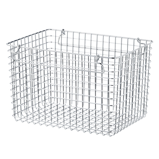 霜山不锈钢收纳筐厨房储物篮家用可叠加网篮金属杂物筐衣物收纳篮