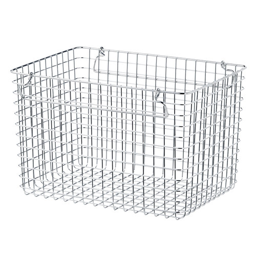 霜山不锈钢收纳筐厨房储物篮家用可叠加网篮金属杂物筐衣物收纳篮