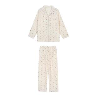 馨帮帮Homedress 甜美樱桃碎花睡衣女2025春季长袖长裤家居服套装