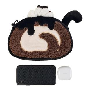 设绘人憨憨喵原创瑞士卷Lolita毛绒包手提包娃包痛包生日礼物送人