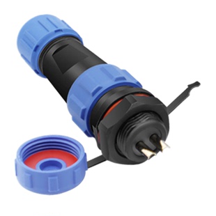 SP13 17 21防水航空插头插座连接器后螺母公对接头 2 3 4 5芯IP68