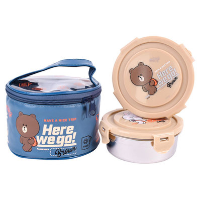 LINEFRIENDS便当餐盒叉勺筷子