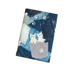 一叶 口袋猫 手帐余白hobo/a5/a6/b5书衣手工手账布艺书衣定制