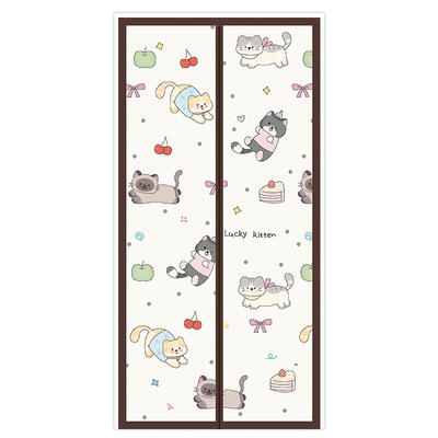 2025新款布艺空调防冷气门帘高档室内挡风隔断帘免打孔隐私遮挡帘