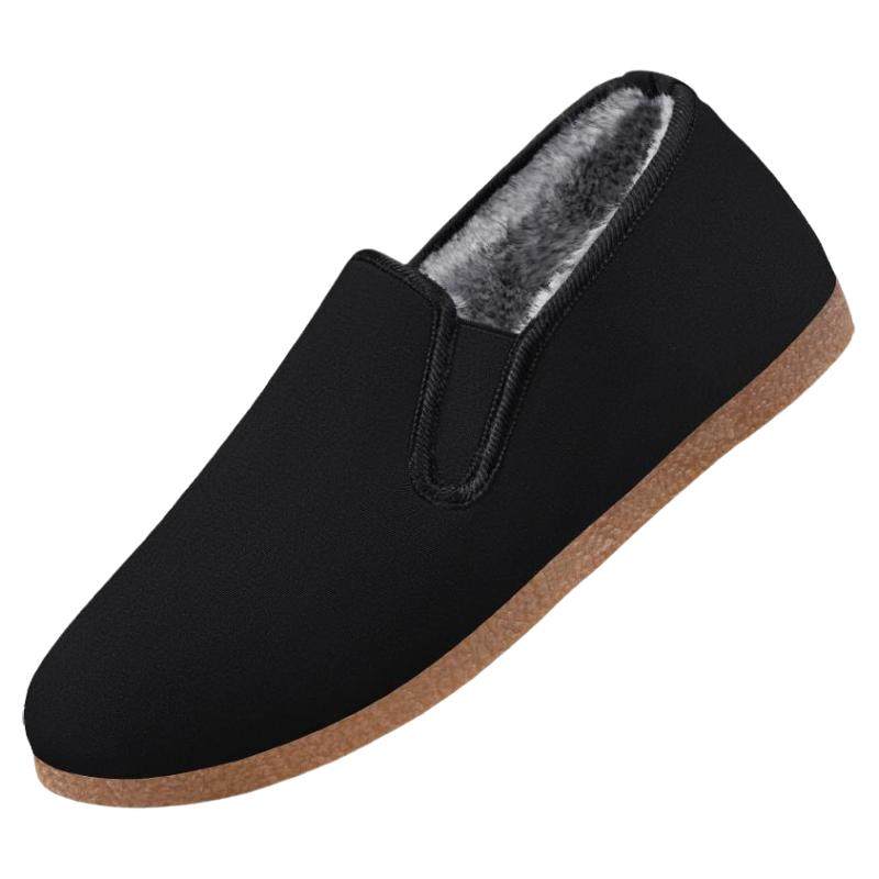 老北京布鞋男秋冬棉鞋加绒加厚保暖防滑牛筋底正品软底老人爸爸鞋