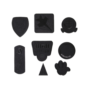 自粘羽绒服补丁贴衣服皮衣破洞高级修补刺绣贴花黑色无痕修复布贴