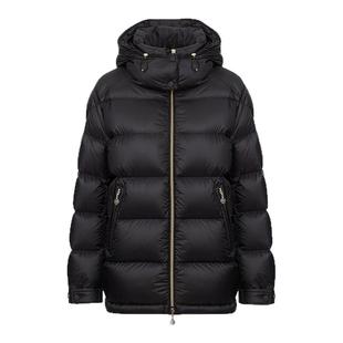 珂莱蒂尔冬经典连帽休闲厚款御寒保暖中长款绗缝鹅绒羽绒服外套