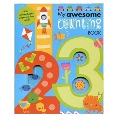 进口 1-20个字母数字读物 英文原版 My Awesome Counting Book 1-20 我的尖叫数字书 儿童识字单词工具 低幼宝宝英语数学启蒙教材
