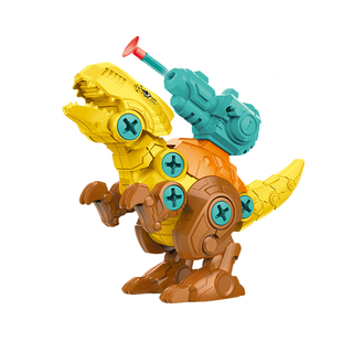 恐龙拼装玩具儿童拧螺丝钉男孩益智可拆装发射炮弹霸王龙蛋3-6岁5