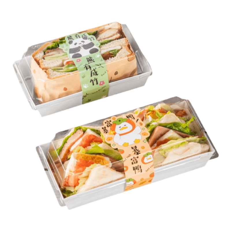 三明治包装盒蛋糕打包小盒子甜品纸三文治雪媚娘肉松小贝方形面包