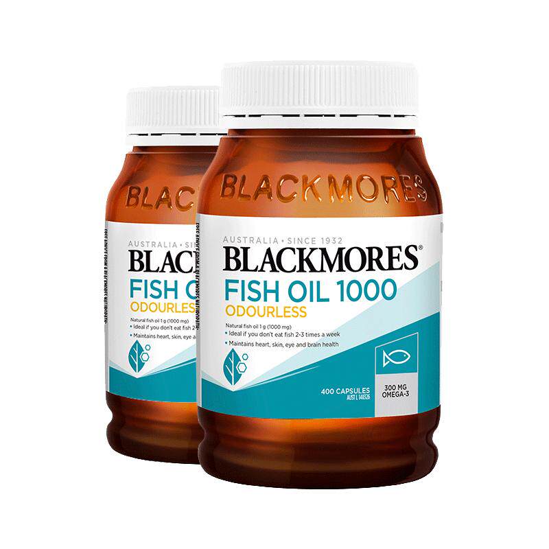 BLACKMORES澳佳宝无腥味深海鱼油400粒*2深海DHA鱼油3倍助吸收