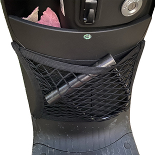 专用新日飞豹电动车网兜收纳袋储物网前置物箱挂改装配件挂物包