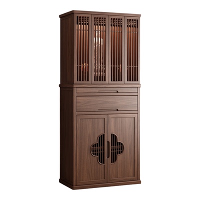 新中式佛龛供桌神台带门佛台