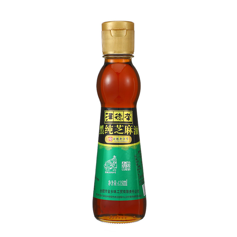 汪德荣435ML正宗小磨黑纯芝麻油