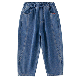 【不易褪色】棉花堂儿童牛仔裤男童春秋儿童宽松长裤大童男孩裤子