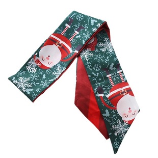 新款圣诞节新年小丝巾绑礼品篮绑包搭配丝带飘带装饰发带红色绿色