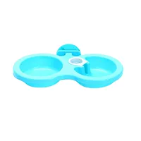 Синяя двойная чаша с живой миской