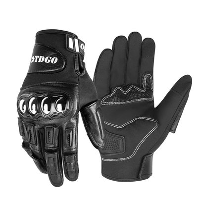 摩托车骑行皮手套暴雨级防水防风冬季机车保暖防寒加厚款四季通用