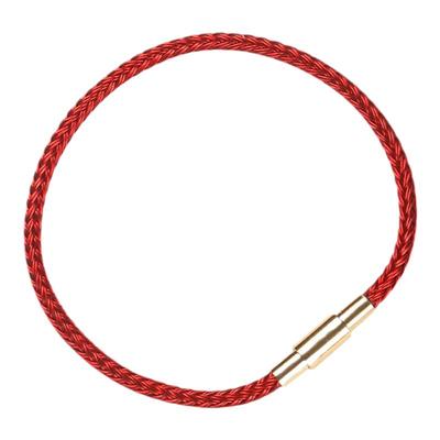 螺丝扣不锈钢丝手链可穿珠串黄金转运珠真皮手绳粗细款成品半成品