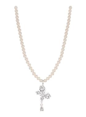 易搭蝴蝶仿珍珠气质优雅项链女