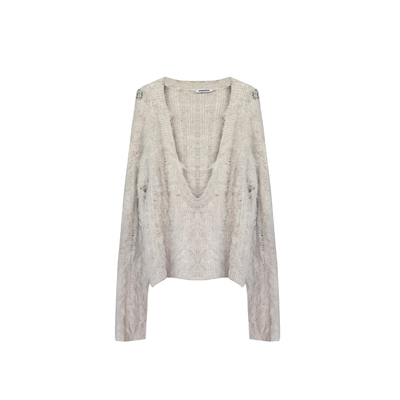 MOMENTPLAY马海毛oversize毛衣女