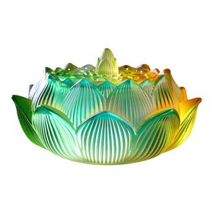 易席琉璃香炉莲花檀香盘香熏香沉香炉塔香线香道香炉家用室内摆件