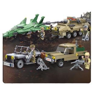 军事坦克装甲车飞机拼装积木六一儿童节礼物8男童玩具生日6岁以上