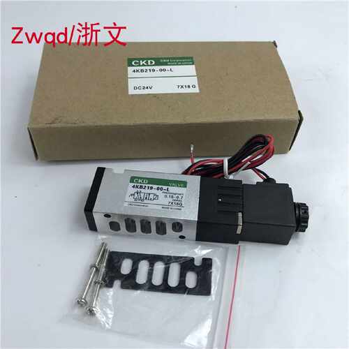 CKD电磁阀4KB219-00-L  DC24V AC220V 出线式接线盒式