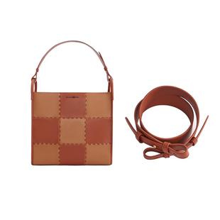 Orange Cube魔方包头层牛皮大容量单肩斜挎包通勤托特包小个子