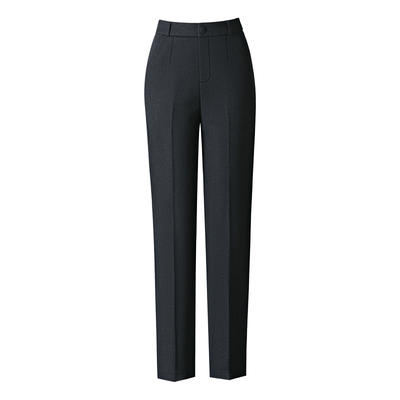 雅鹿羊毛呢直筒裤女2025新款小个子冬季加绒加厚妈妈裤子外穿西裤