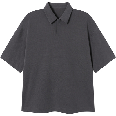 LEZORA三醋酸抗皱宽松短袖polo衫