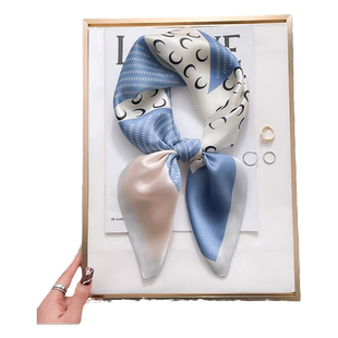 小方巾丝巾女春秋夏季四方形职业装空姐银行纱巾护颈围脖子薄围巾