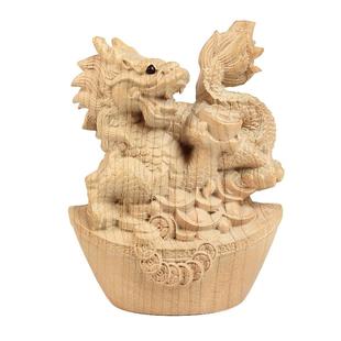 桃木十二生肖元宝摆件12属相原木木雕鼠牛虎兔龙蛇马羊猴鸡狗猪